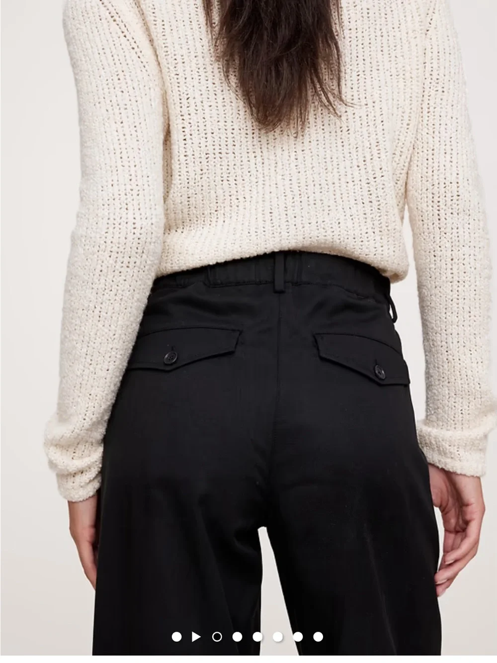 NWT Banana Republic M Black The Everyday Wide Leg Pant in Linen